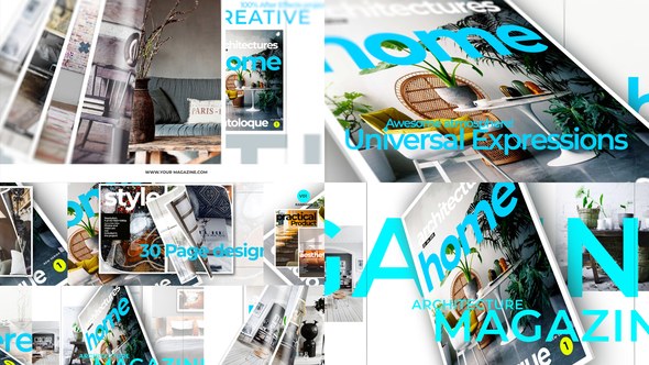 Magazine Promo Video Displays template preview