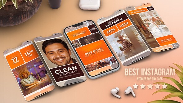 Videohive Multi Screen Instagram Reel Split Education E-Learning Event Video Displays template preview