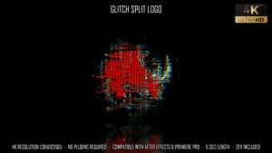 Videohive Glitch Split Logo Logo Stings template preview