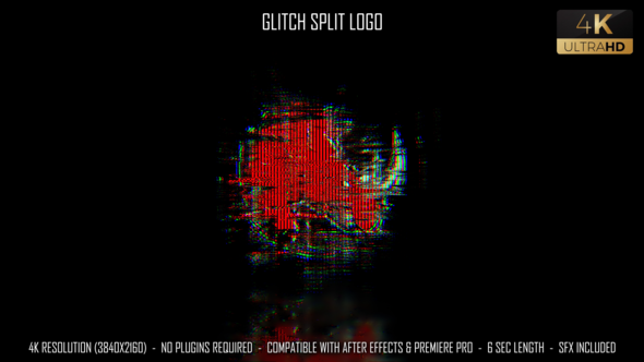 Videohive Glitch Split Logo Logo Stings template preview