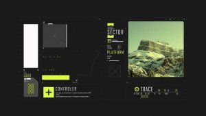 Videohive HUD Typography Visual Sync Infographics template preview