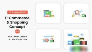 Videohive E-commerce & Shopping Icons Concept Elements template preview