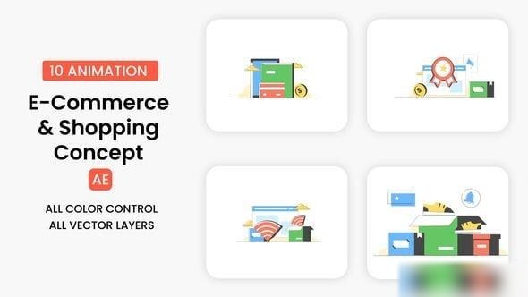 Videohive E-commerce & Shopping Icons Concept