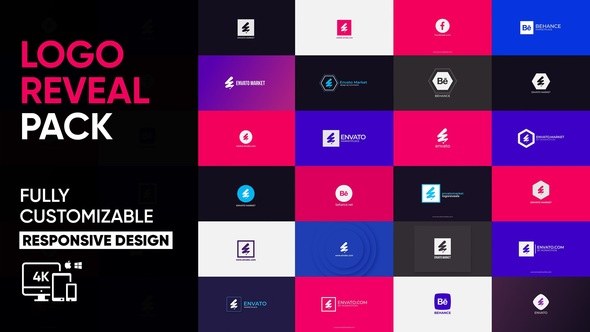 Videohive Minimal Logo Reval Pack | After Effects Logo Stings template preview