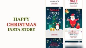 Videohive Merry Christmas Instagram story 55467712 Openers template preview