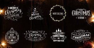 Christmas Titles Video Displays template preview