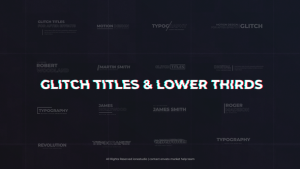 Modern Glitch Titles & Lower Thirds Video Displays template preview