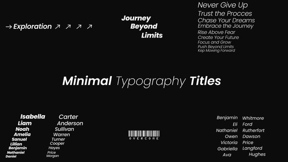 Videohive Minimal Typography Titles Titles template preview