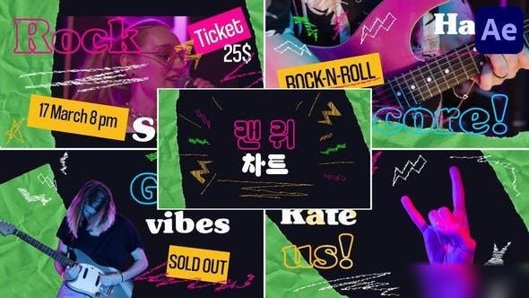 Videohive Rock Slides for After Effects Openers template preview