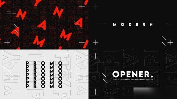 Videohive Rhythmic Typo Intro Openers template preview