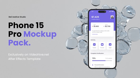 Videohive iPhone 15 Pro Mockup Product Promo template preview