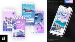Videohive Retro Instagram Stories 44872273 Video Displays template preview