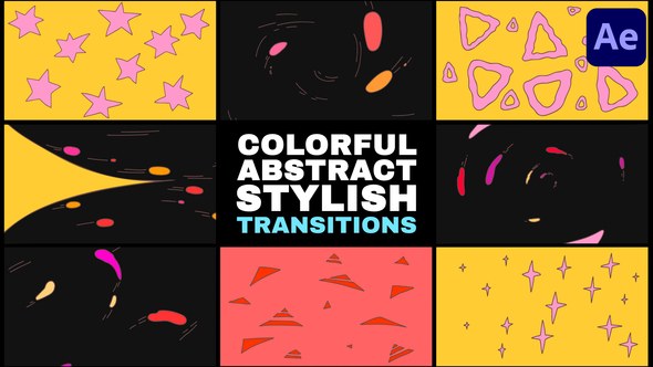 Videohive Colorful Abstract Stylish Transitions | After Effects Elements template preview
