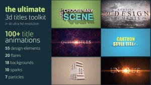 3D Text Video Displays template preview