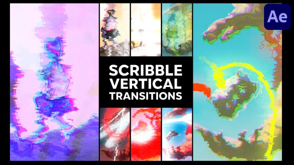 Videohive Scribble Vertical Transitions | After Effects 52610080 Elements template preview