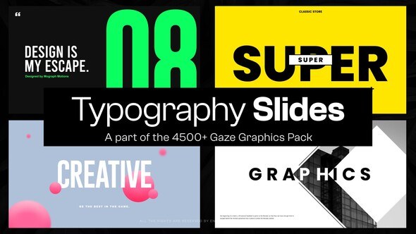 Videohive 10 Typography Slides I Broadcast-packages template preview