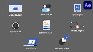 Videohive Business Marketing Icons And Titles for After Effects Titles template preview