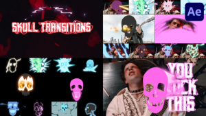 Videohive Skull Transitions for After Effects Elements template preview