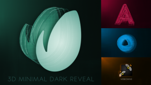 Videohive 3D Minimal Dark Logo Reveal Logo Stings template preview