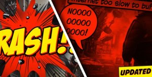 Comic Strip Video Displays template preview