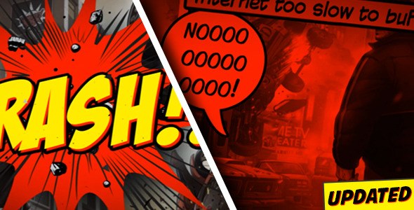 Comic Strip Video Displays template preview