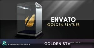 Videohive Golden Statues Logo Stings template preview