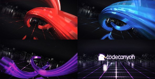 Videohive Digital Ribbon Logo Reveal Logo Stings template preview