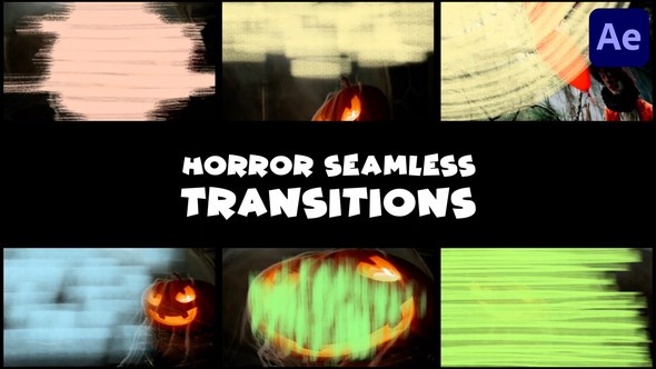 Videohive Horror Seamless Transitions | After Effects Elements template preview