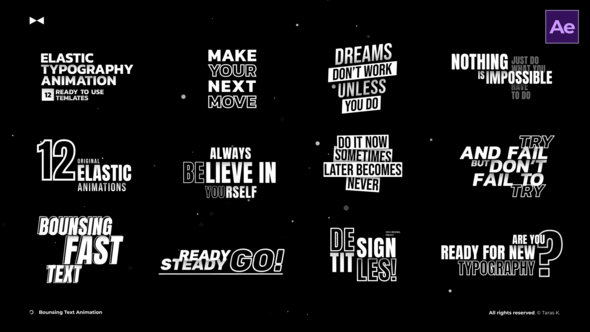 Videohive Dynamic Text Animation  AE 55698425 Titles template preview