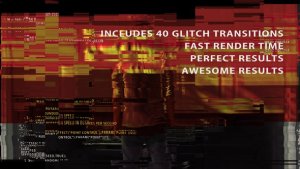 TV noise & Glitch Transitions Video Displays template preview