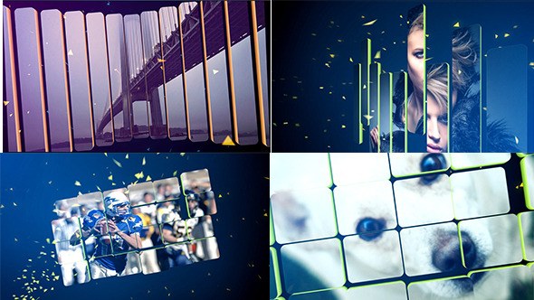 Videohive 3D Split Slideshow Video Displays template preview