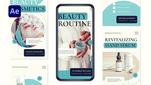 Videohive Vertical Beauty Promo Reels Product Promo template preview