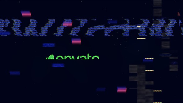 Glitch Logo Video Displays template preview