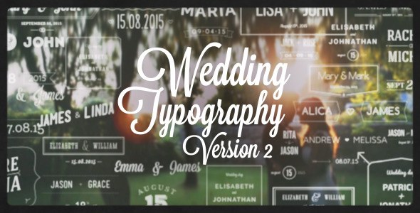 Wedding Typography Titles – Version 2 Video Displays template preview