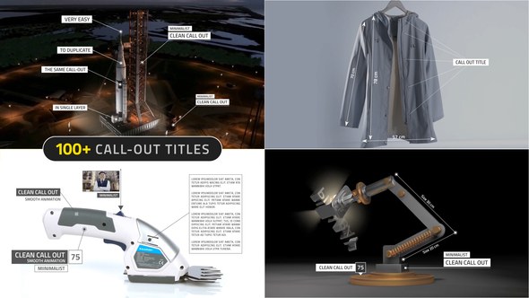 Videohive Call-Out Titles Pack 23443254 Elements template preview