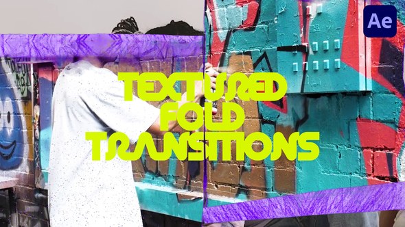 Videohive Textured Fold Transitions Elements template preview