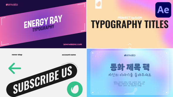 Videohive Typography Titles | After Effects 47657401 Titles template preview