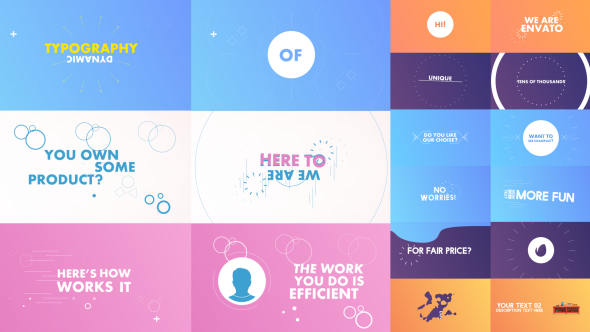 Dynamic/Kinetic Typography Pack Video Displays template preview