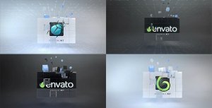 Corporate Cubes Logo Reveal Video Displays template preview