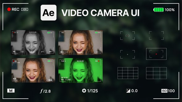 Videohive Camera Recording Screen Overlays Elements template preview