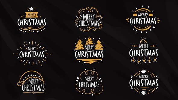 Videohive Christmas Titles Pack 9 in 1 41843392 Titles template preview