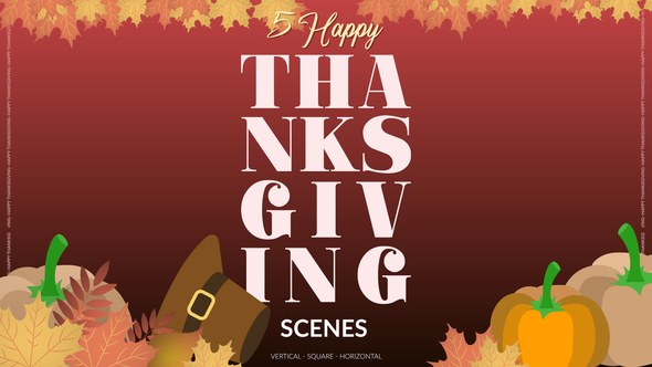 Videohive 5 Thanksgiving Posts and Stories Elements template preview