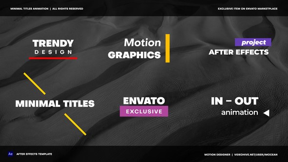 Minimal Titles Animation X Titles template preview