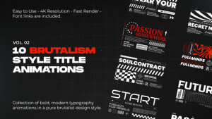 Videohive Brutalism Titles vol. 02 Titles template preview
