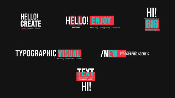 Videohive Motion Typography 50930448 Titles template preview