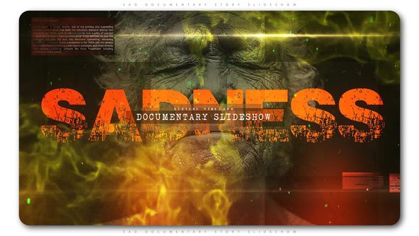 Videohive Sad Documentary Story Slideshow Video Displays template preview