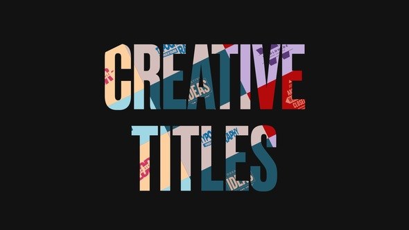 Creative Titles Premiere Pro template preview