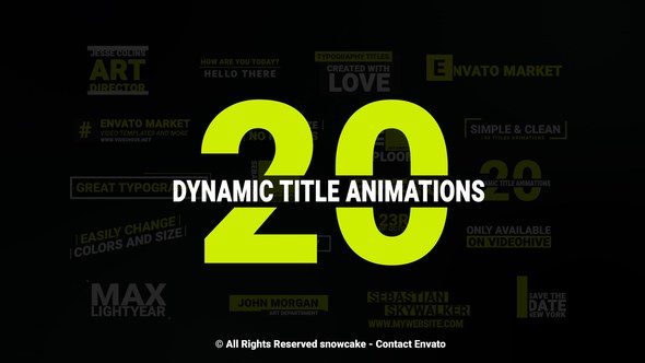 Dynamic Titles Video Displays template preview