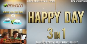 Videohive Happy Day - 3in1 Video Displays template preview