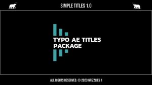 Videohive Simple Titles 1.0  AE Titles template preview